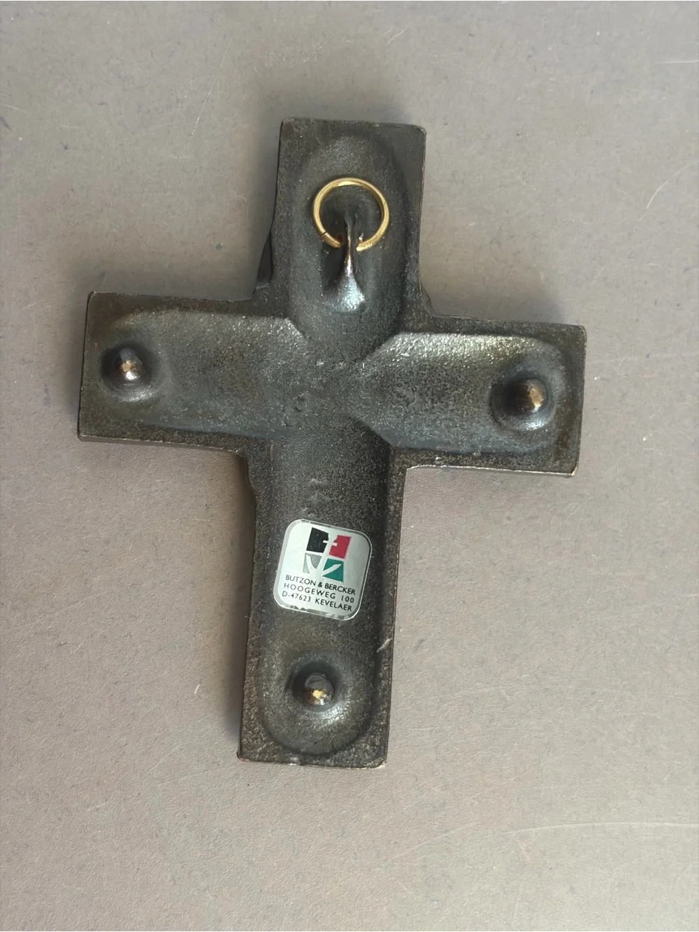 Only by Grace Bronze-Tone Leaf Cross Wall Decor